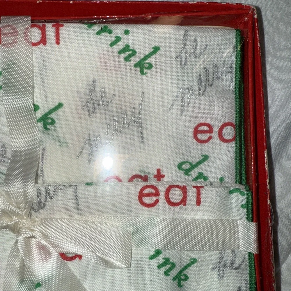 Vintage Christmas Napkins Two Sets Of 6 Napkins